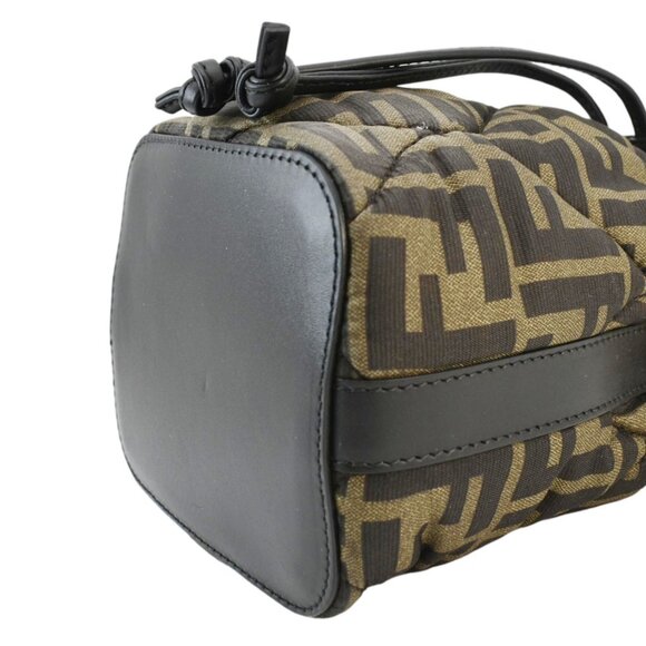 Fendi Mini Mon Tresor Leather Bucket Crossbody Bag Brown - Picture 7 of 13